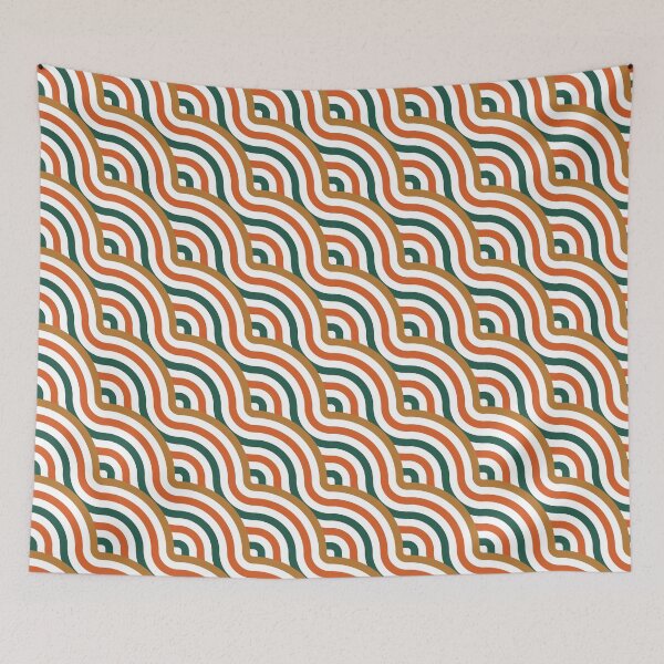 Item preview, Diagonal Waves Pattern – Vintage Vibes designed and sold by RoguePatterns.