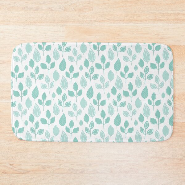 Item preview, Hand-drawn green leaves - pastel green leaves pattern - botanical pattern - White designed and sold by PattyTheGecko.