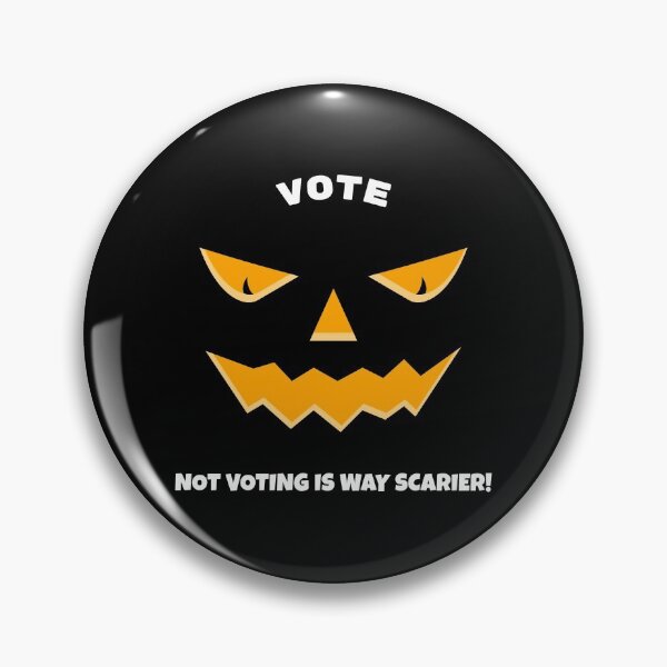 Artikelvorschau, Halloween Spooky Scary Orange Pumpkin Stimmen oder Die Wählerrechte entworfen und verkauft von CreatedbyJR.