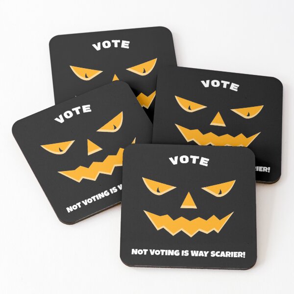 Item preview, Halloween Spooky Scary Orange Pumpkin Vote or Die Voters Rights designed and sold by CreatedbyJR.