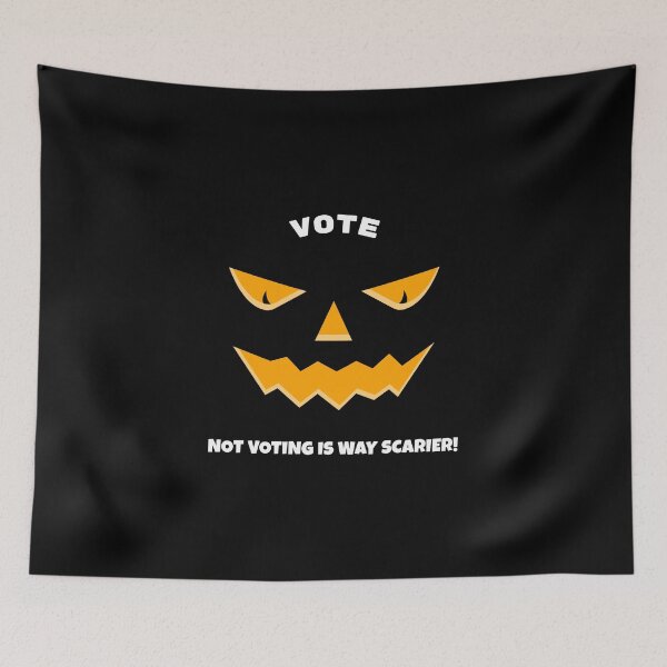 Item preview, Halloween Spooky Scary Orange Pumpkin Vote or Die Voters Rights designed and sold by CreatedbyJR.