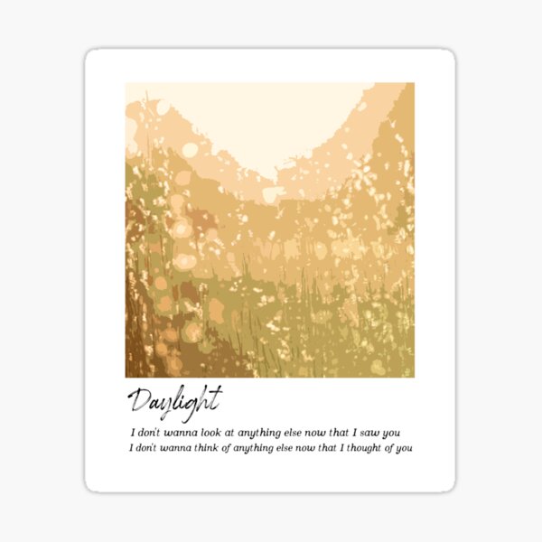 Vista previa del artículo con la obra «Daylight - Taylor Swift», diseñado y vendido por nd-creates.