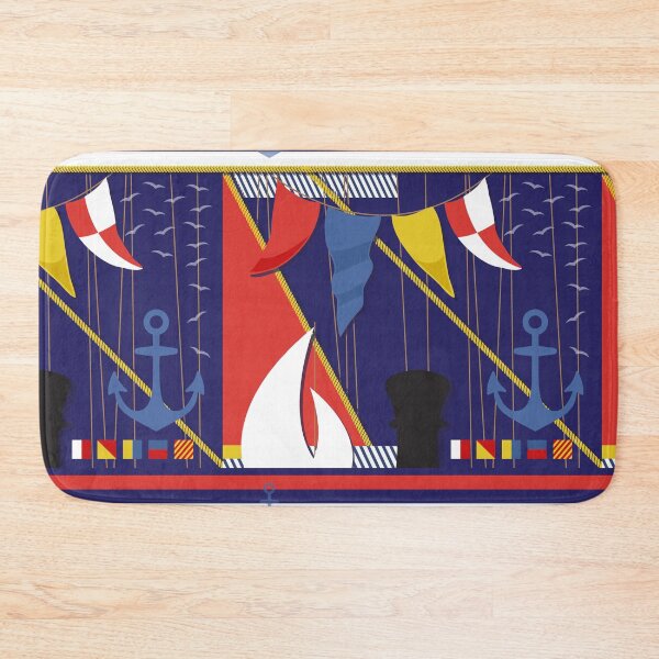 Item preview, Nautical Yachting Maritime Flags and Stripes Pattern designed and sold by HotHibiscus.