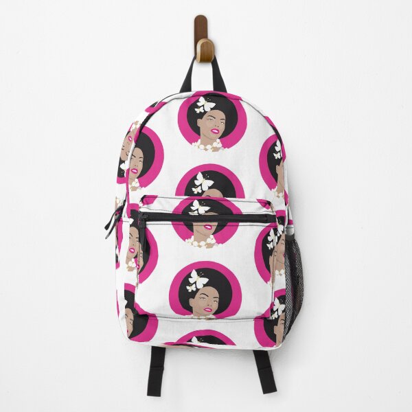 Item preview, Girl with Butterflies In Her Afro - Pink Circle 2 designed and sold by VicEllisArt.