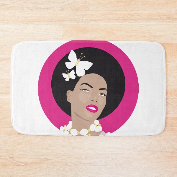 Item preview, Girl with Butterflies In Her Afro - Pink Circle 2 designed and sold by VicEllisArt.