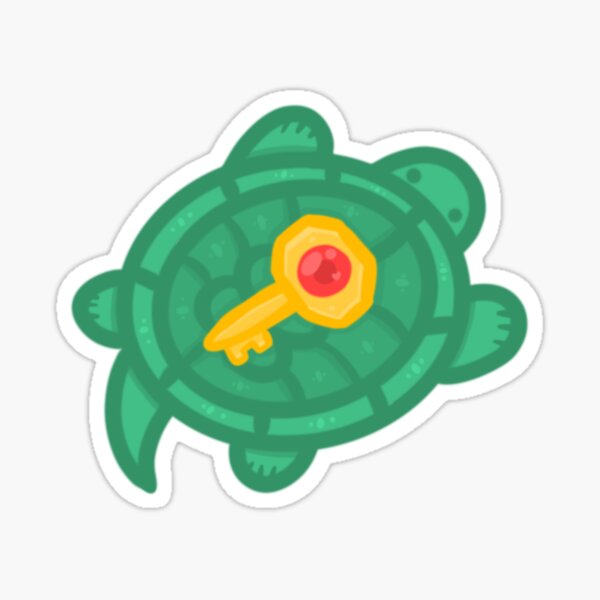 Tortue avec clé Sticker