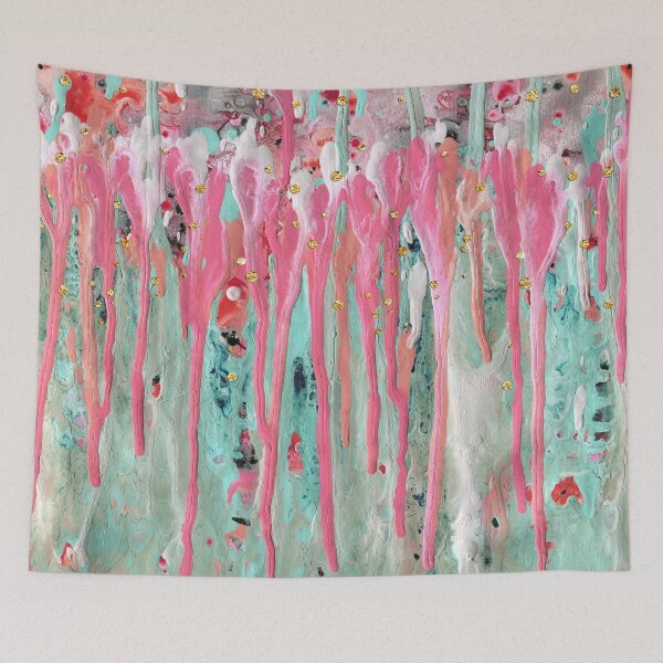 Item preview, Pink Paint Drip Abstract  designed and sold by OliviaAndAva.