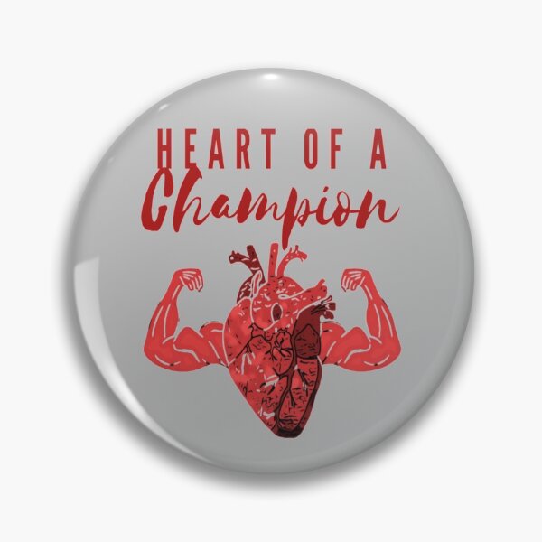 Item preview, Heart of a Champion Workout Gym Exercise Fitness Design  designed and sold by healmyvibe.