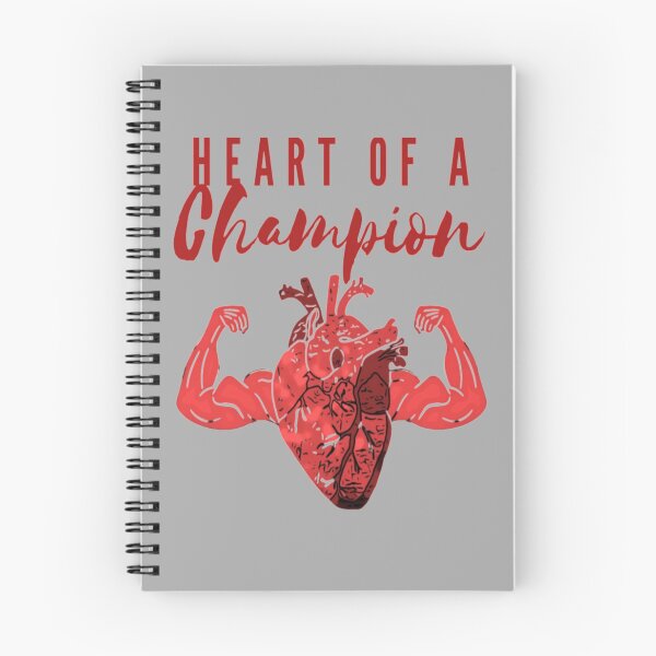 Item preview, Heart of a Champion Workout Gym Exercise Fitness Design  designed and sold by healmyvibe.