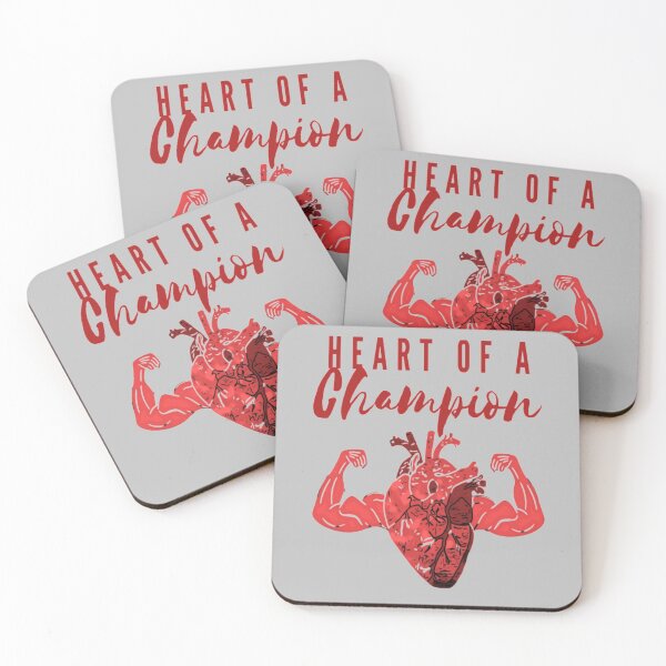 Item preview, Heart of a Champion Workout Gym Exercise Fitness Design  designed and sold by healmyvibe.