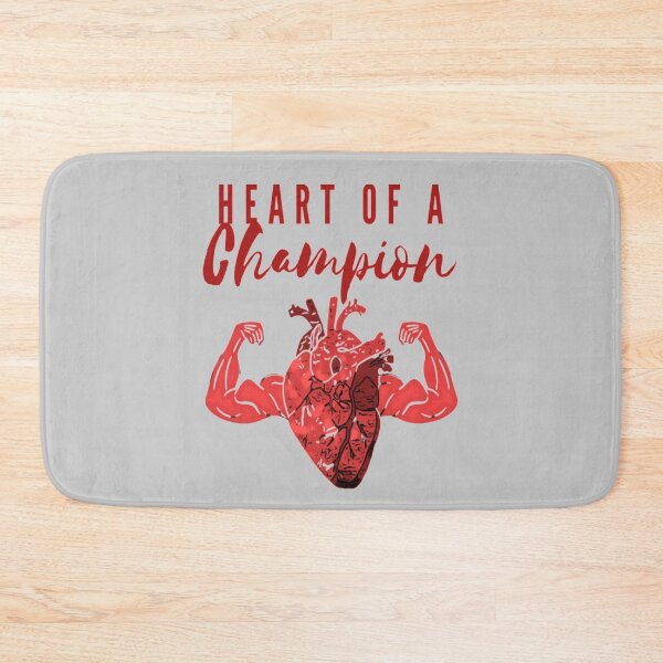 Item preview, Heart of a Champion Workout Gym Exercise Fitness Design  designed and sold by healmyvibe.