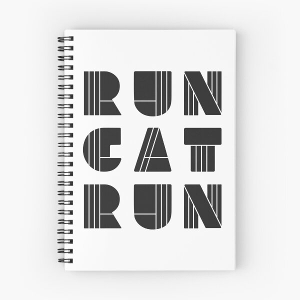 Item preview, RunCatRun in black constructivist font designed and sold by runcatrun.