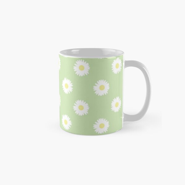 White Flower Pastel Green Kawaii Cute Cottagecore Aesthetic Coffee Mug for  Sale by candymoondesign