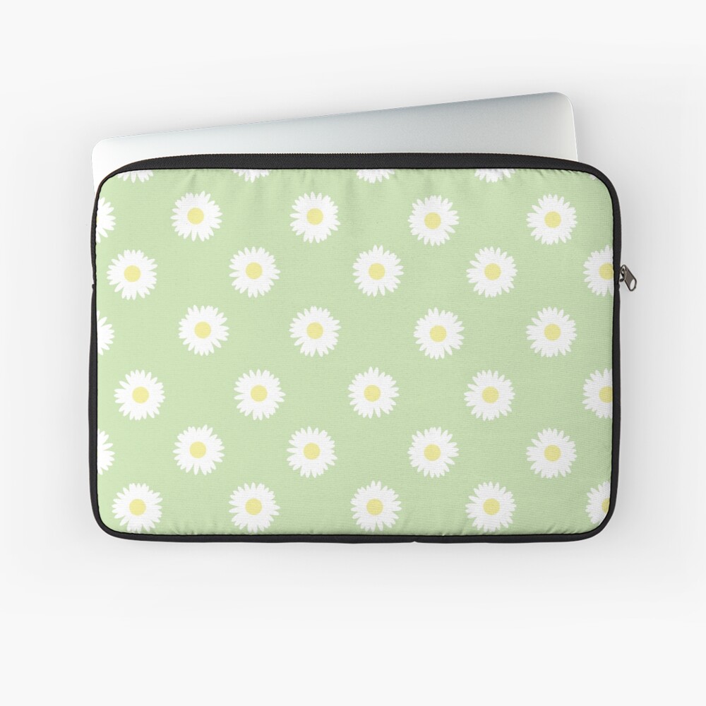 Daisy Green Pastel Aesthetic Cute Daisies Flower Cottagecore Laptop Sleeve for Sale by candymoondesign Redbubble