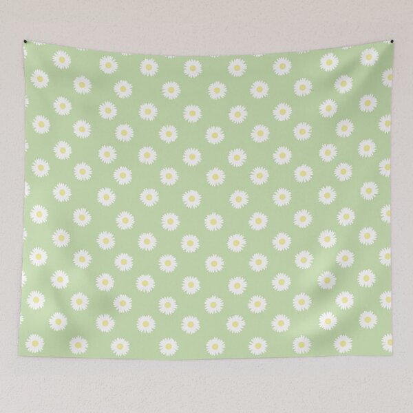 Item preview, Daisy Green Pastel Aesthetic Cute Daisies Flower Cottagecore designed and sold by candymoondesign.