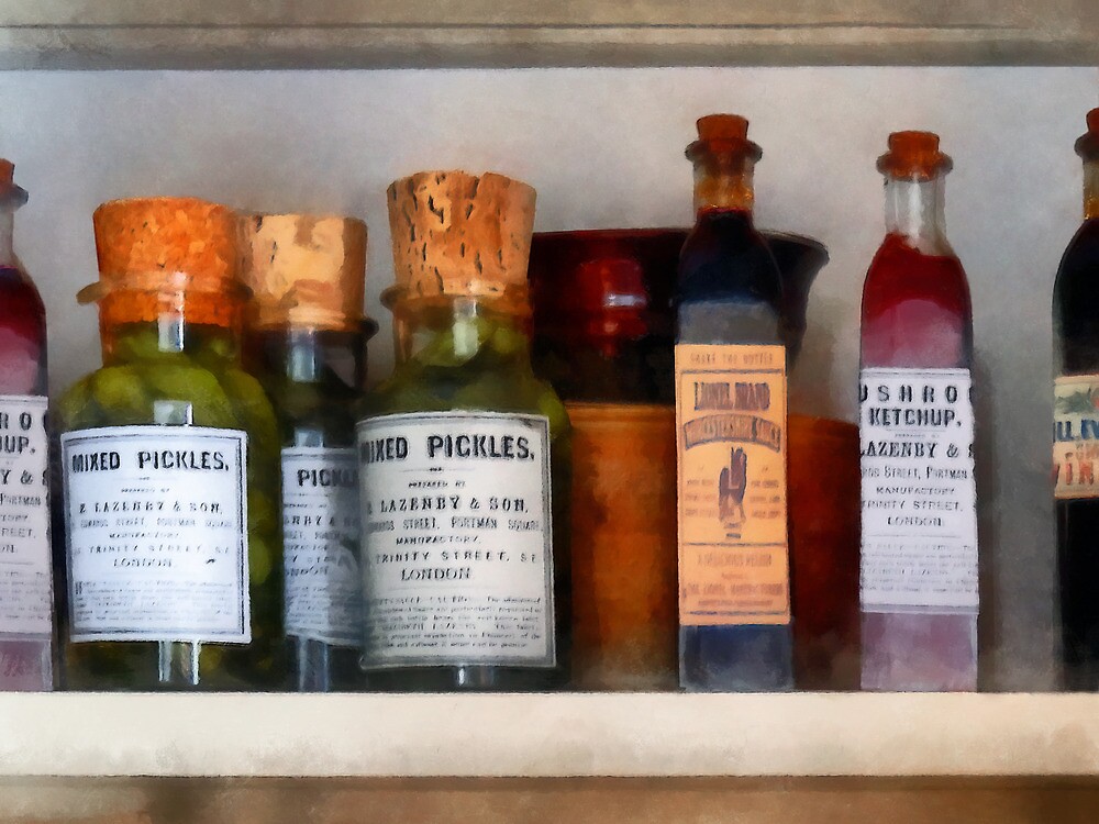 "Pickles, Ketchup and Worcestershire Sauce" by Susan Savad Redbubble