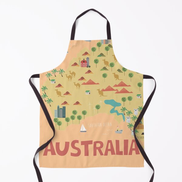 Item preview, Australia illustrated map designed and sold by Trio's Stuff.