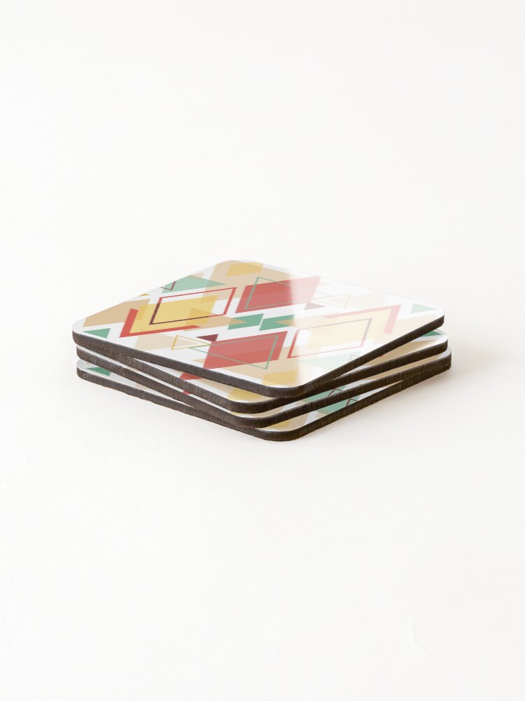 Thumbnail 4 of 5, Coasters (Set of 4), Triangular composition designed and sold by Booandbeaute.
