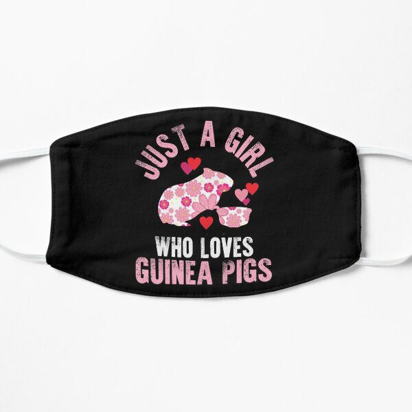 Cool Gift for Animal Lover Cute Guinea Pig Owner Gift Flat Mask