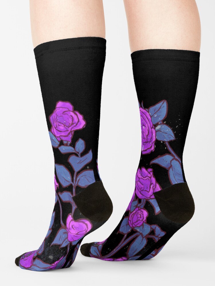 Alternate view of Shekinah Guab X T.Kanero - Purple Roses Socks
