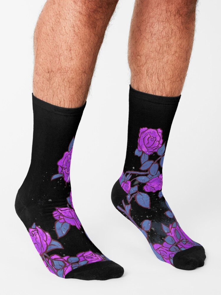 Alternate view of Shekinah Guab X T.Kanero - Purple Roses Socks