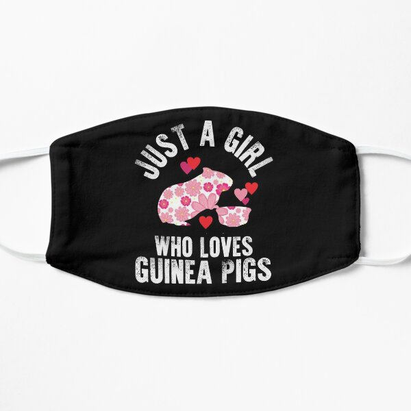 Cool Gift for Animal Lover Cute Guinea Pig Owner Gift Flat Mask