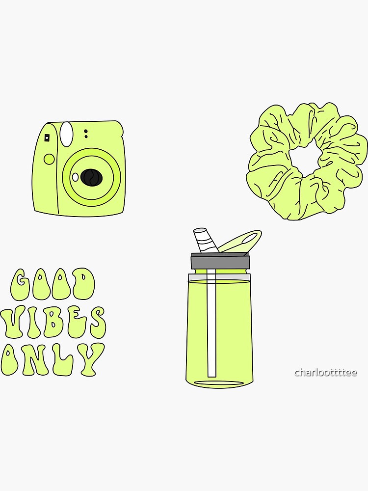"lime color aesthetic pack" Sticker for Sale by charloottttee Redbubble