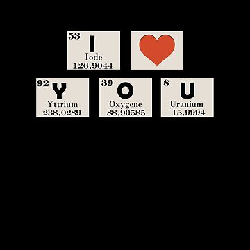 I Lv U [I Love You Chemical Elements] Car Magnet 2