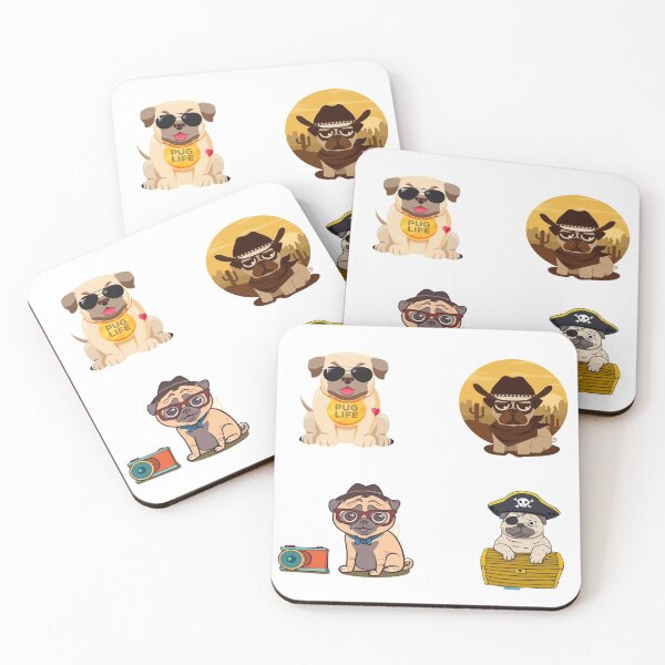 Item preview, funny pug sticker   designed and sold by ArtCorner20.