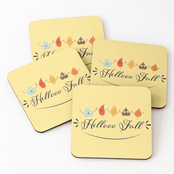 Item preview, Hello Fall Smiling Colorful Autumn Leaves  designed and sold by qitrechio.