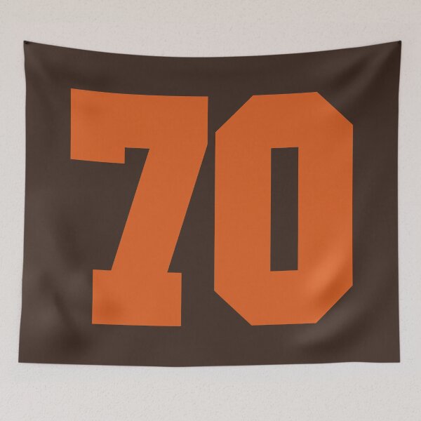 Item preview, 70 Number Cleveland Sports Seventy Brown Jersey designed and sold by HelloFromAja.