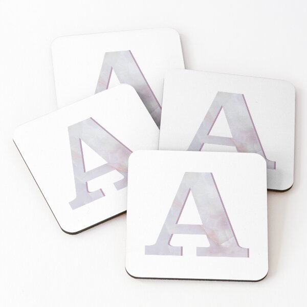 Item preview, Rose Quartz Monogram Letter A designed and sold by avion-en-papier.