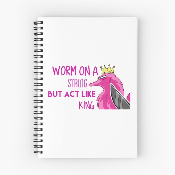 Item preview, Pink worm on a string With a crown quote designed and sold by The Pattern Artist.