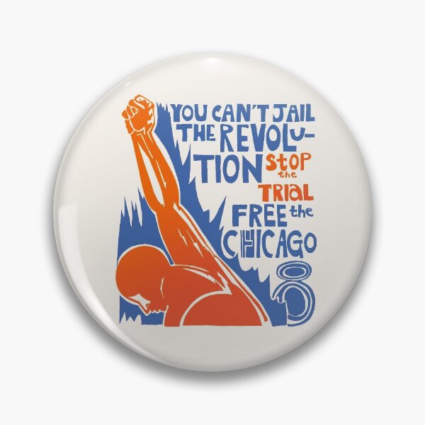 Item preview, BLACK LIVES MATTER: 'You Can't Jail the Revolution: Free the Chicago 8': Original on Cream designed and sold by Day Chapman.