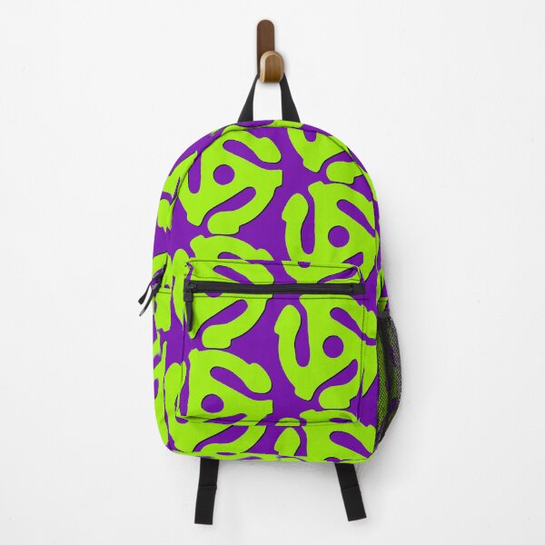 Item preview, Retro music lovers 45 rpm record adapter, neon green, purple designed and sold by Glimmersmith.