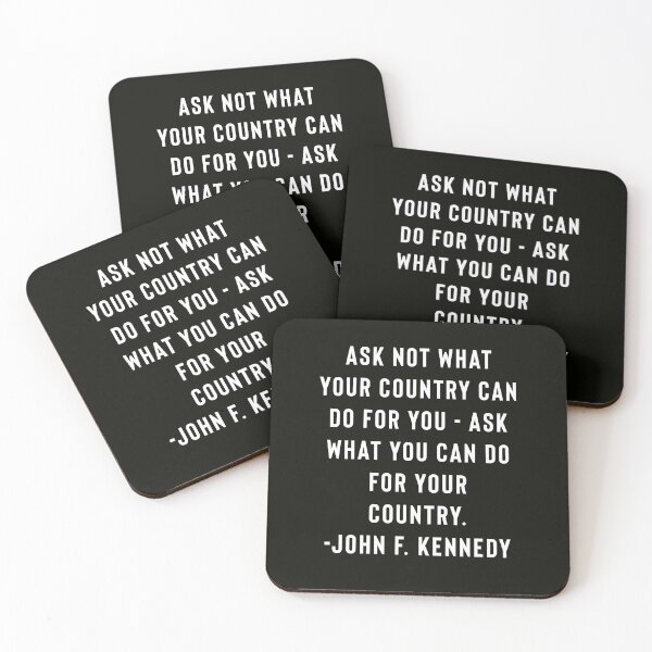 Item preview, JFK - John F. Kennedy Quote - Ask Not What Your Country Can Do For You designed and sold by StoaMart.