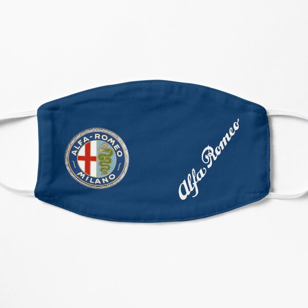 Alfa '60 -'72 Badge & Script-Color / Blanc sur bleu Masque sans plis