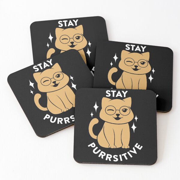 Item preview, Stay purrsitive by encouraging fluffy cat designed and sold by Svetiik.