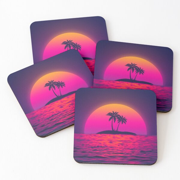Item preview, 80s beach sunset vaporwave designed and sold by exhozt.
