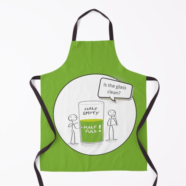 Item preview, Glass Half Empty or Half Full Housekeeping Novelty Gifts designed and sold by SavvyCleaner.
