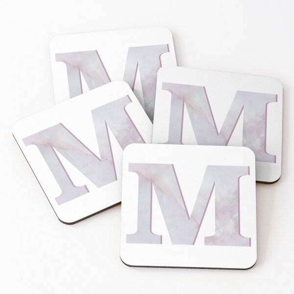 Item preview, Rose Quartz Monogram Letter M designed and sold by avion-en-papier.