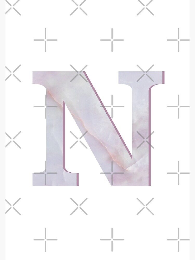 Rose Quartz Monogram Letter N Poster For Sale By Avion En Papier Redbubble 1765