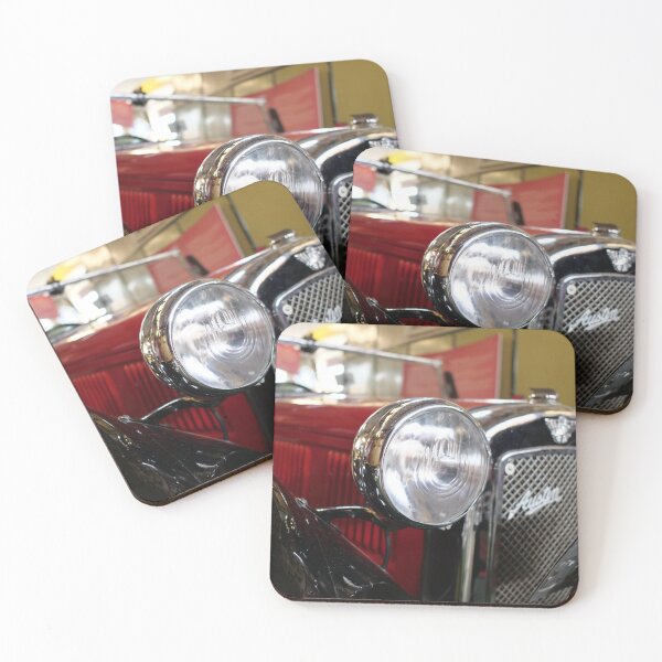 Item preview, Head light of a vintage red car with background blur designed and sold by santoshputhran.