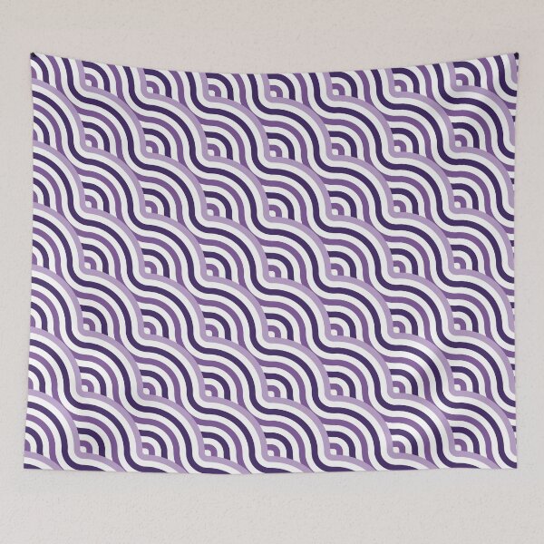 Item preview, Diagonal Waves Pattern – Purple designed and sold by RoguePatterns.