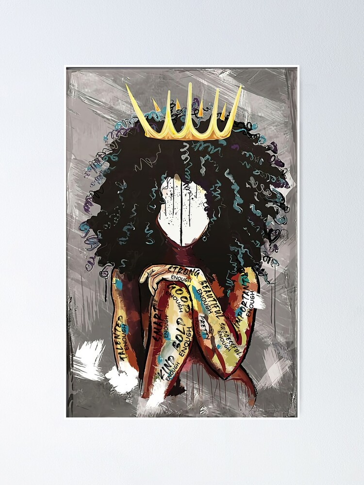 Beauty Black Queen Art Poster