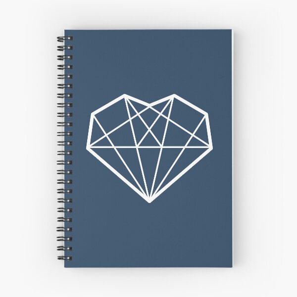 Item preview, Geometric Diamond Heart - White on Marine Blue designed and sold by KimVanG.