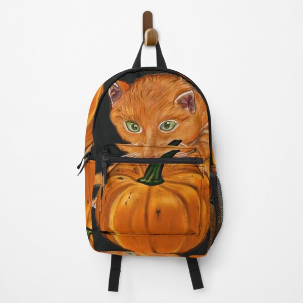 Item preview, Pumpkin and ginger cat in Autmn designed and sold by Artonmytee.