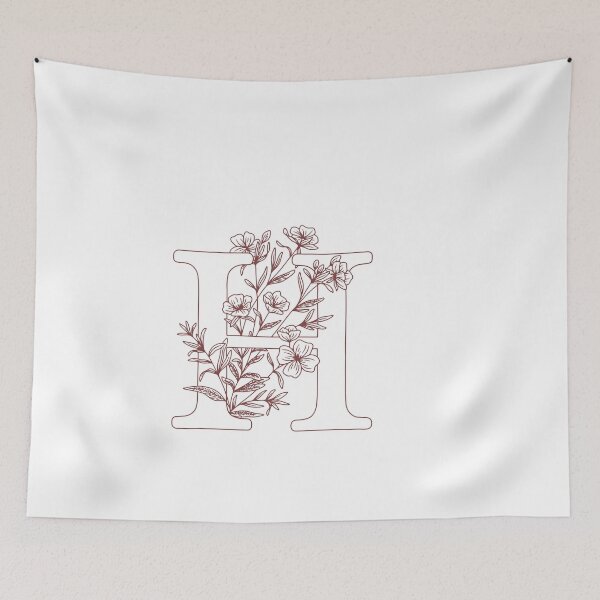 Item preview, Floral wreath Monogram H (initial)  designed and sold by Slangt-shirt.