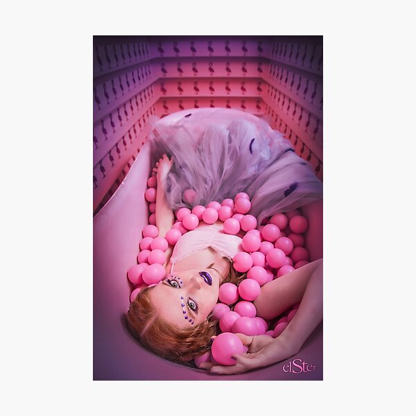 Pink Candy Bathtube Photographic Print