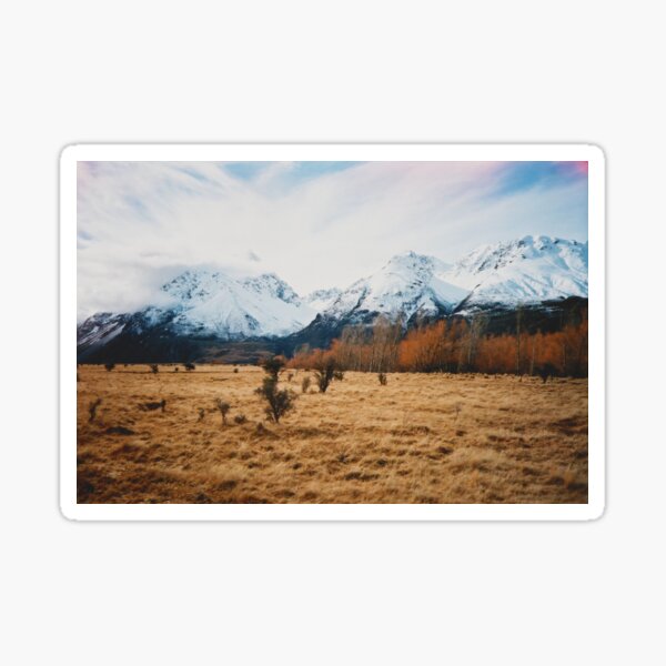 New Zealand winter landscape Sticker